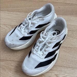 adidas White and Black Adizero Women's Running Sneakers